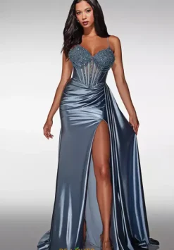 Fitted|Plus Size^Alyce Paris 62160 French Blue