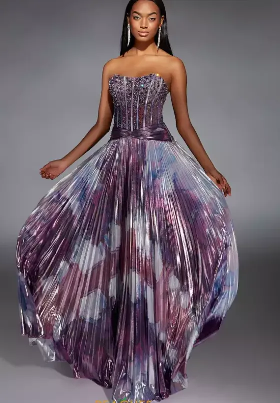 Plus Sized Dresses|Plus Size^Alyce Paris 61781 Purple/Multi