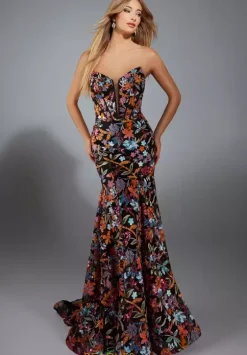 Plus Sized Dresses|Plus Size^Alyce Paris 61810 Orange/Multi