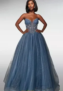 Long Dresses|Plus Sized Dresses^Alyce Paris 62009 Dark French Blue