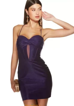 Short Homecoming Dresses|Short Dresses^Alyce Paris 4924 Plum
