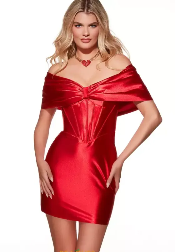 8Th Grade Dance|Plus Size Homecoming Dresses^Alyce Paris 40110 Red