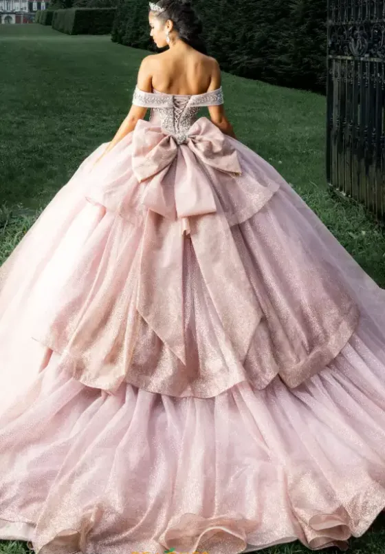 Plus Sized Quince Dresses|Sweet Sixteen^Amabella Q1040 Rose Gold