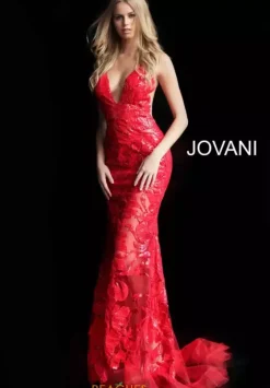 Winter Formal|Wedding Guest^Jovani Applique Long Fitted Dress 60283