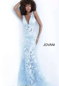 Winter Formal|Wedding Guest^Jovani Applique Long Fitted Dress 60283