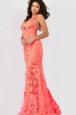 Winter Formal|Wedding Guest^Jovani Applique Long Fitted Dress 60283