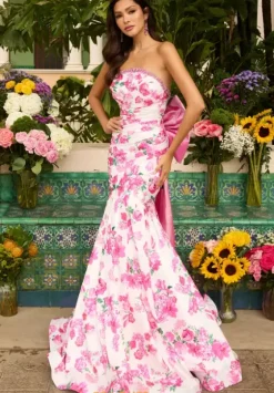 Mermaid|Plus Size^Ava Presley 42244 White/Pink