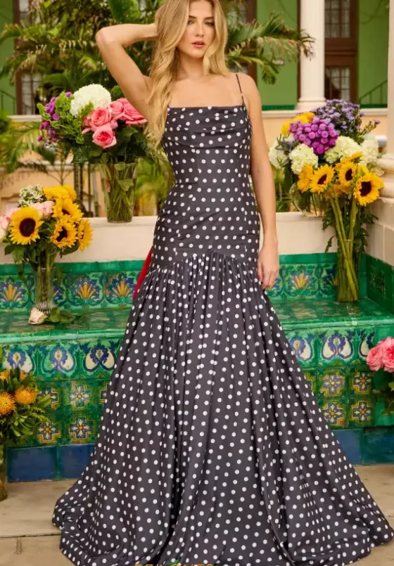 A Line|Plus Size^Ava Presley 42368 Black/White