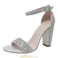 Shoes^Blossom Footwear Celina-29B White Heels by Pearl White
