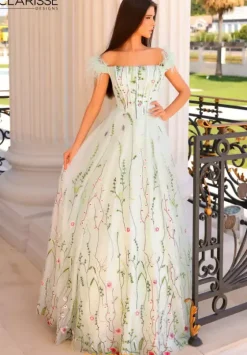 Long Dresses|Plus Sized Dresses^Clarisse 810895 Seafoam