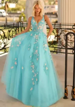 Long Dresses|Plus Sized Dresses^Clarisse 810456 Turquoise