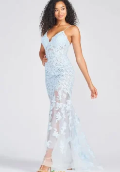 Fitted|Pageant^Colette CL12254 Light Blue