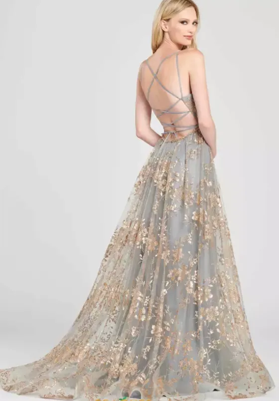 A Line|Long Dresses^Colette CL12006 Gold/Pewter