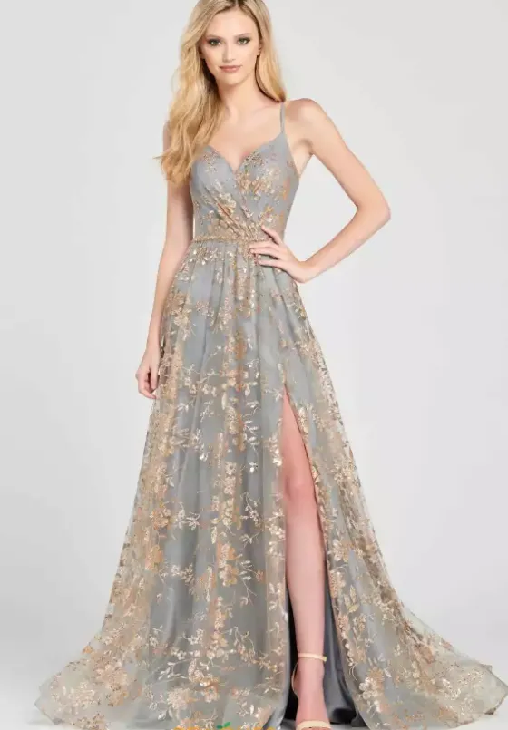 A Line|Long Dresses^Colette CL12006 Gold/Pewter