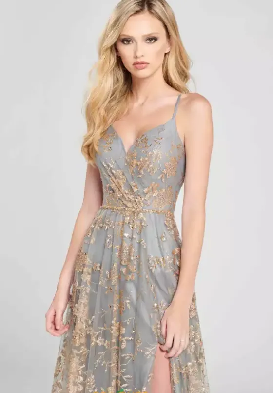 A Line|Long Dresses^Colette CL12006 Gold/Pewter