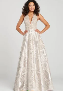 Long Dresses|Pageant^Colette CL12075 Nude/Silver