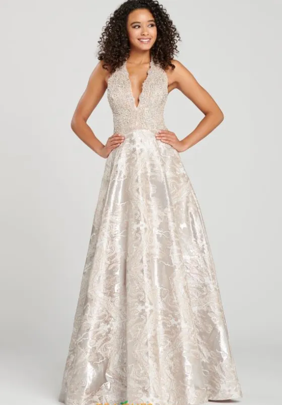 Long Dresses|Pageant^Colette CL12075 Nude/Silver