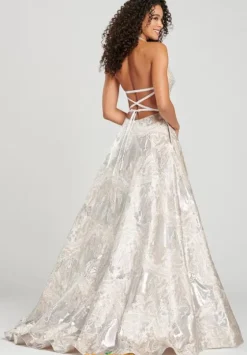 Long Dresses|Pageant^Colette CL12075 Nude/Silver