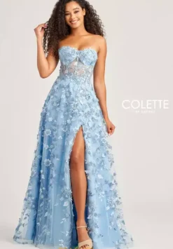 Long Dresses|Plus Sized Dresses^Colette CL5249 Light Blue