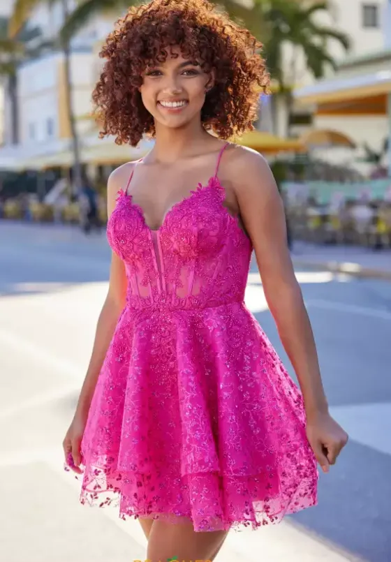 Bat Mitzvah|8Th Grade Dance^Ellie Wilde Corset Short Tulle Dress EW34616