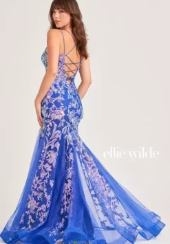 Long Dresses|Plus Sized Dresses^Ellie Wilde EW35008 Ultra Violet