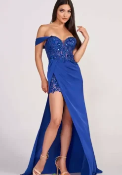 Long Homecoming Dresses|Fitted^Ellie Wilde EW34043 Royal Blue