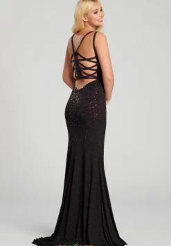 Fitted|Long Dresses^Ellie Wilde EW120100 Blackberry