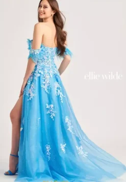 Sweet Sixteen|Plus Sized Dresses^Ellie Wilde EW35220 Cerulean Blue