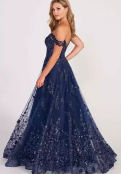 Long Dresses|Military Ball^Ellie Wilde EW34113 Navy Blue
