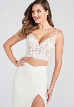 Sexy|Fitted^Ellie Wilde EW122043 Pearl White