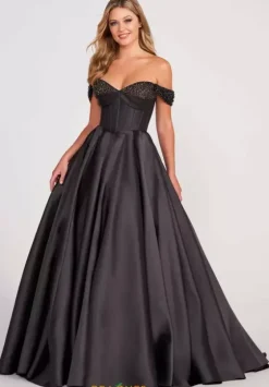 Ball Gowns|A Line^Ellie Wilde EW34118 Black