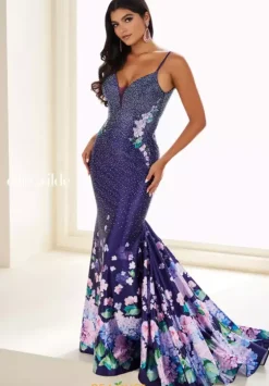 Fitted|Long Dresses^Ellie Wilde EW37005