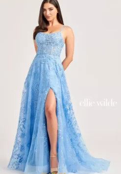 Long Dresses|Plus Sized Dresses^Ellie Wilde EW35012 BlueBell