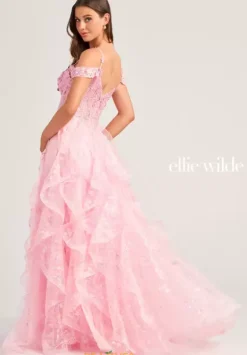 Long Dresses|Plus Sized Dresses^Ellie Wilde EW35218 Pink
