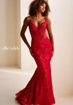 Fitted|Long Dresses^Ellie Wilde EW37204