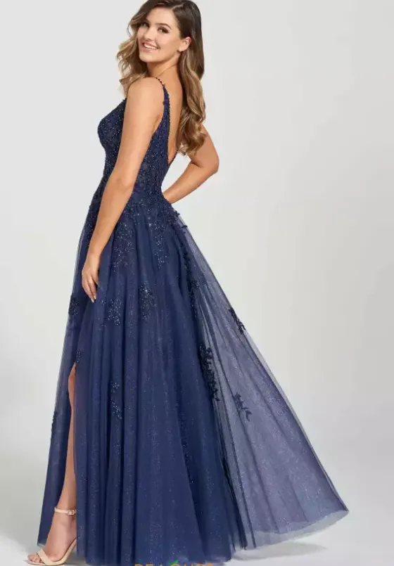 Long Dresses|Plus Sized Dresses^Ellie Wilde EW122102 Navy Blue