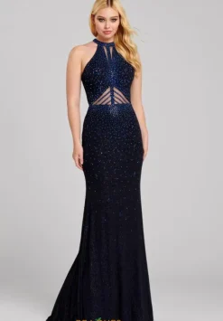 Fitted|Long Dresses^Ellie Wilde EW120035 Navy Blue