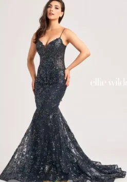 Fitted|Plus Size^Ellie Wilde EW35013 Midnight