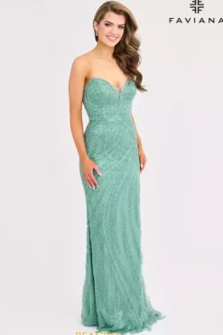 Fitted|Long Dresses^Faviana 11408