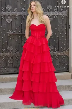 A Line|Long Dresses^Faviana 11460