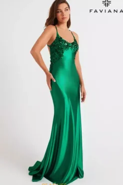 Fitted|Long Dresses^Faviana 11247