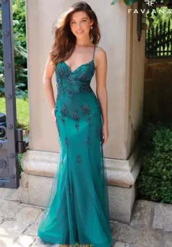 Fitted|Long Dresses^Faviana 11227