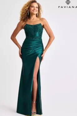 Fitted|Long Dresses^Faviana 11429