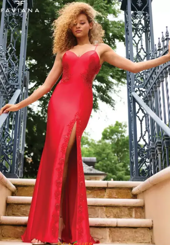 Fitted|Long Dresses^Faviana 11253