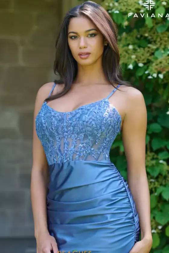 Fitted|Long Dresses^Faviana 11433