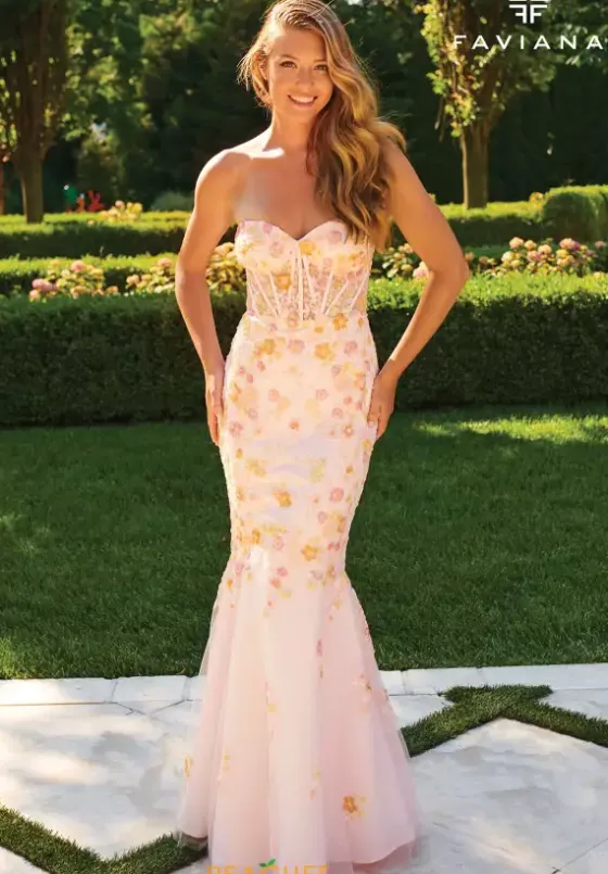 Fitted|Long Dresses^Faviana 11250