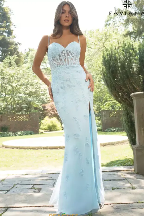 Fitted|Long Dresses^Faviana 11439