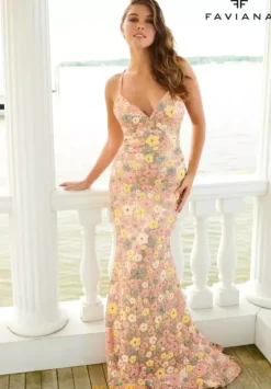 Fitted|Long Dresses^Faviana 11000