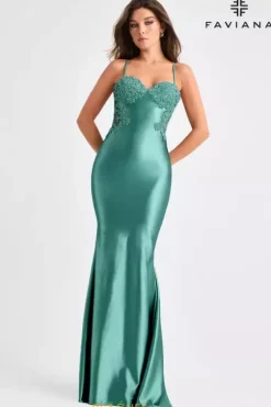 Fitted|Long Dresses^Faviana 11403