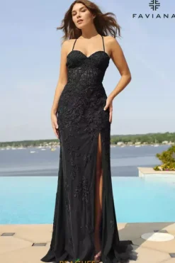 Fitted|Long Dresses^Faviana 11054